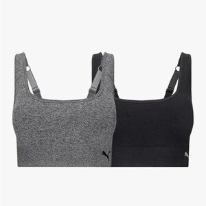 open box Puma sports bra gray black XL M L S